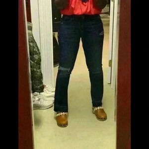 DL 1961 Bridget Instasculpt bootcut with frayed hem and inner side slits